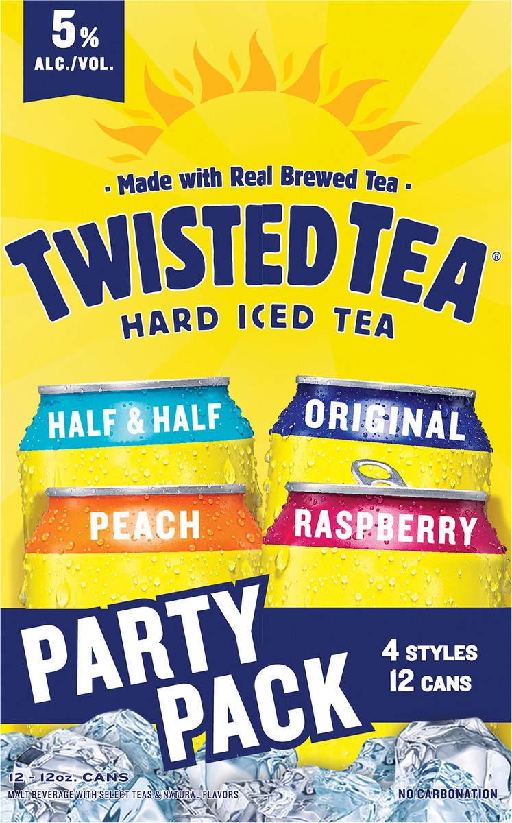 slide 5 of 7, Twisted Tea Variety Party Pack, Hard Iced Tea (12 fl. oz. Can, 12pk.), 12 ct; 12 oz