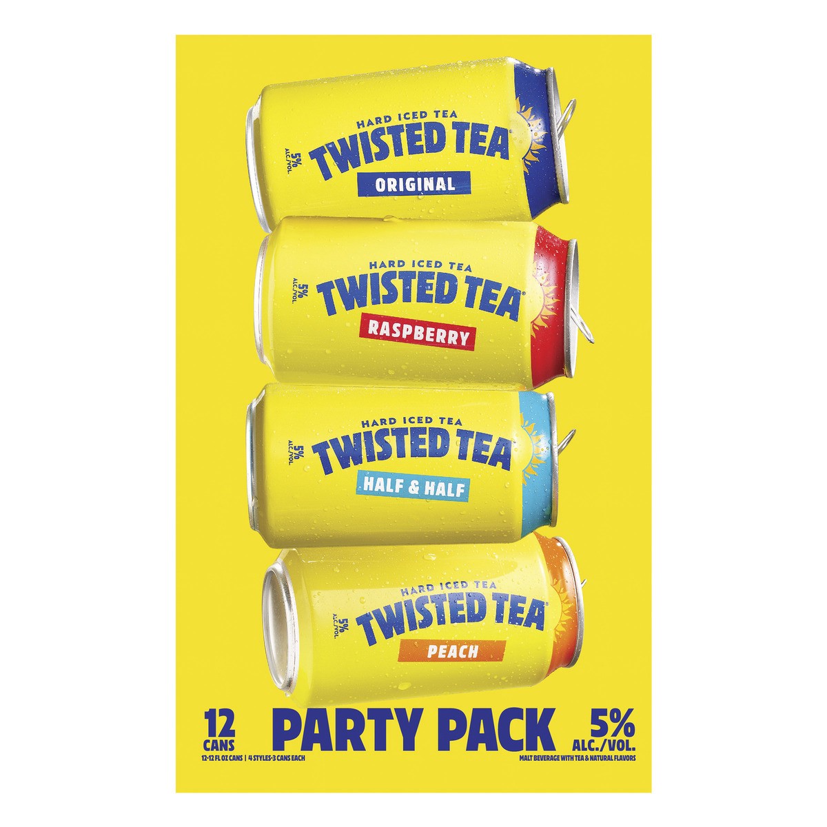 slide 6 of 7, Twisted Tea Variety Party Pack, Hard Iced Tea (12 fl. oz. Can, 12pk.), 12 ct; 12 oz