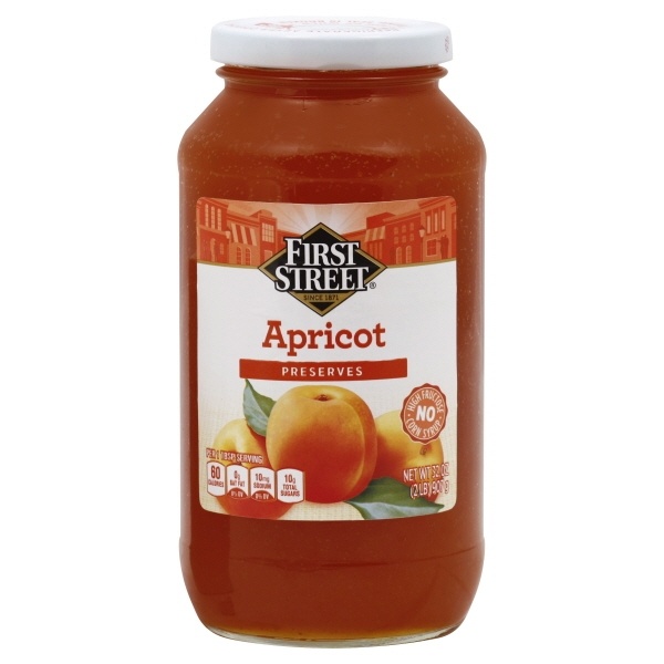 slide 1 of 1, First Street Apricot Preserves, 32 oz