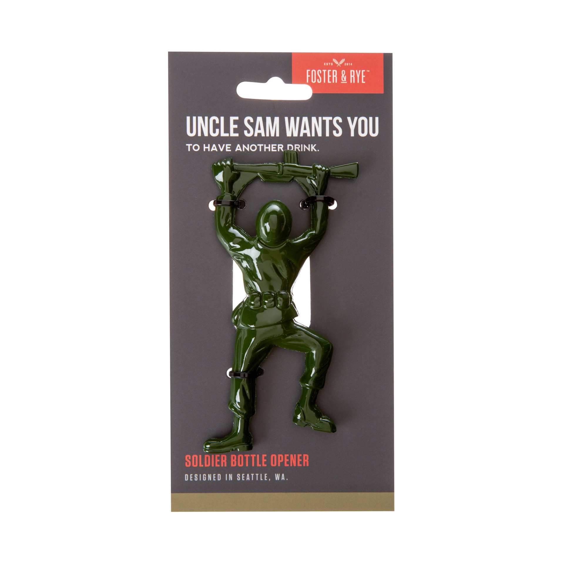 slide 2 of 2, Foster & Rye Army Man Bottle Opener by Foster and Rye™, 1 ct