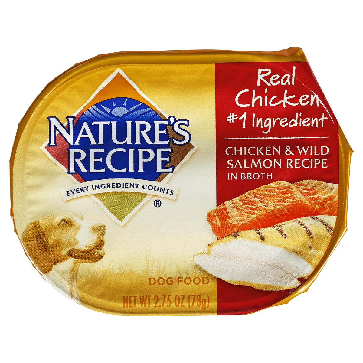 slide 1 of 1, Nature's Recipe Dog Food Chicken & Wild Salmon Recipe In Broth, 2.75 oz