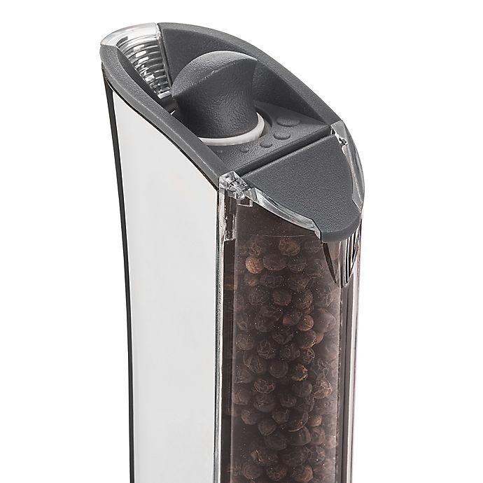 slide 6 of 10, Trudeau Graviti Battery Operated LED Salt/Pepper Mill - Chrome, 1 ct