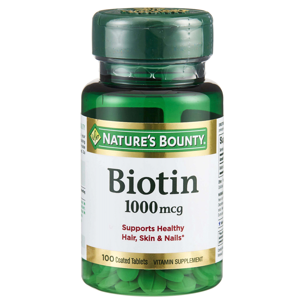 slide 1 of 9, Nature's Bounty Biotin 1000mcg Tablets, 100 ct