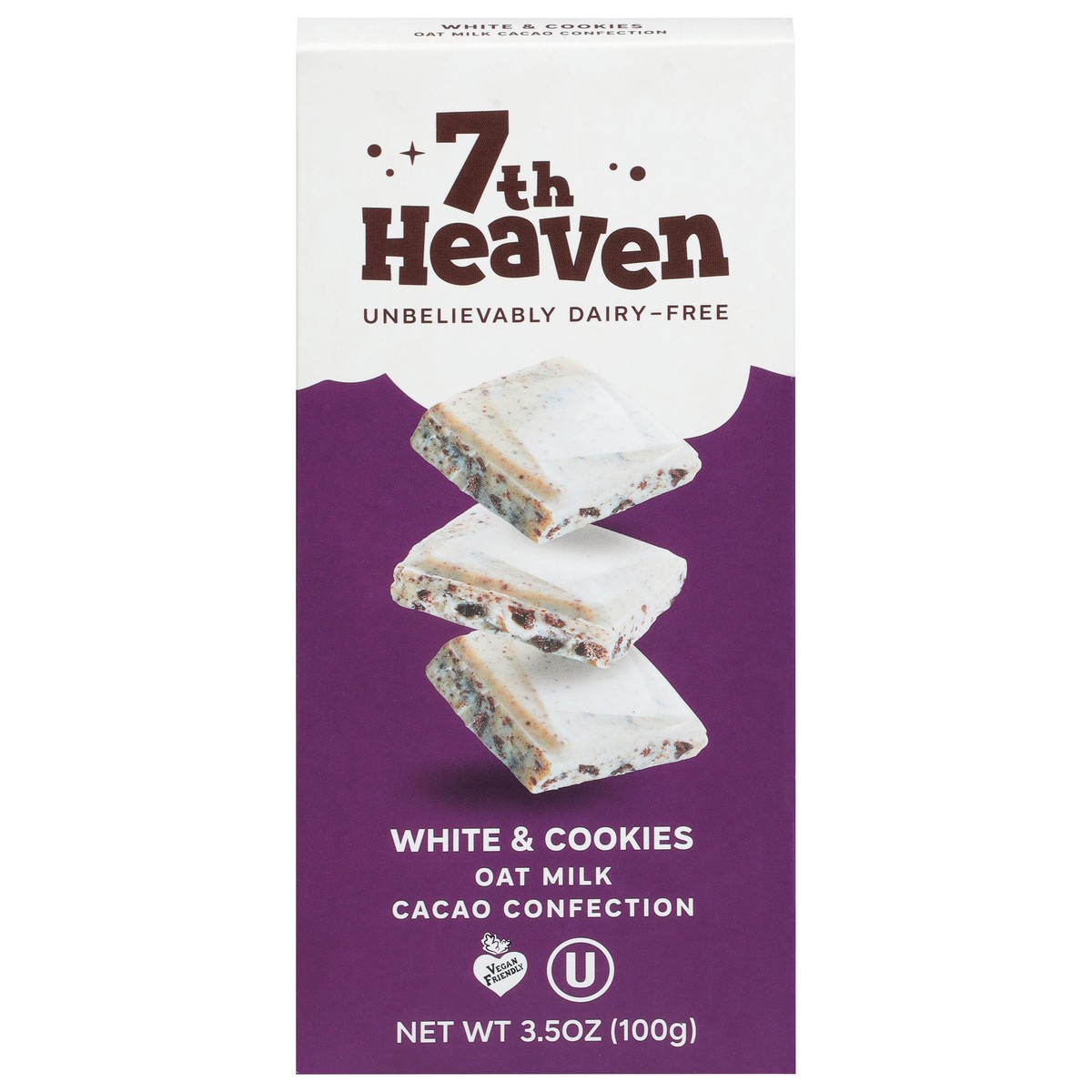 slide 13 of 14, 7th Heaven Oat Milk White & Cookies Cacao Confection 3.5 oz, 3.5 oz
