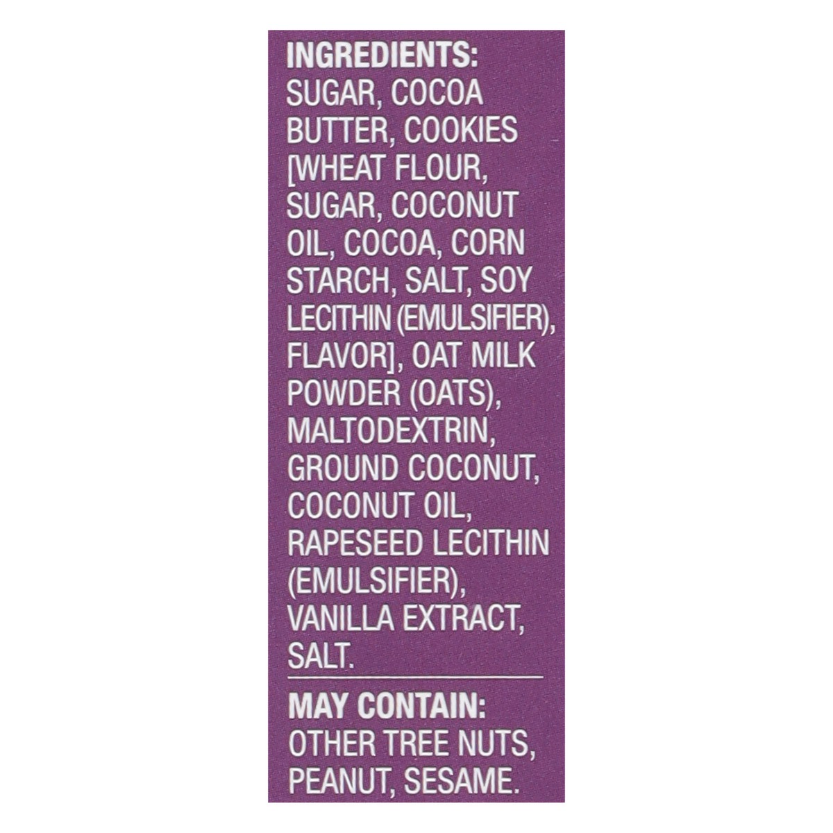 slide 14 of 14, 7th Heaven Oat Milk White & Cookies Cacao Confection 3.5 oz, 3.5 oz