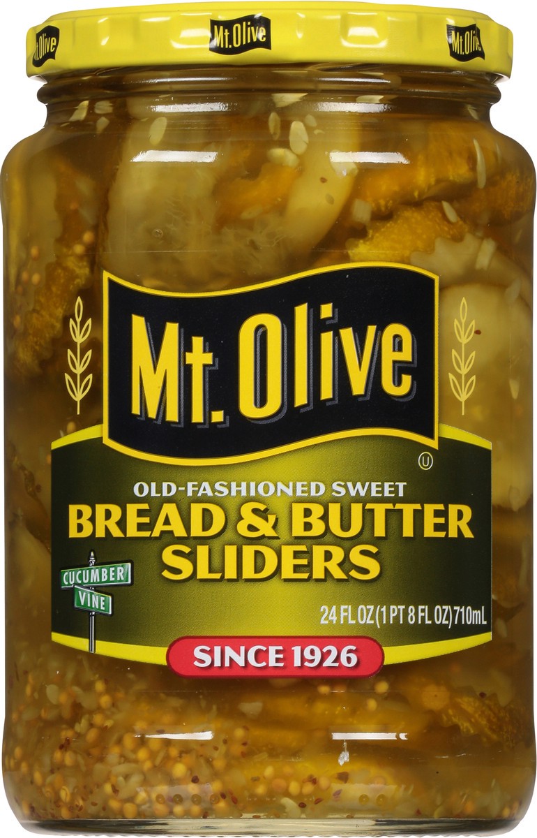 slide 3 of 13, Mt. Olive Old-Fashioned Sweet Bread & Butter Sliders 24 fl oz, 24 fl oz