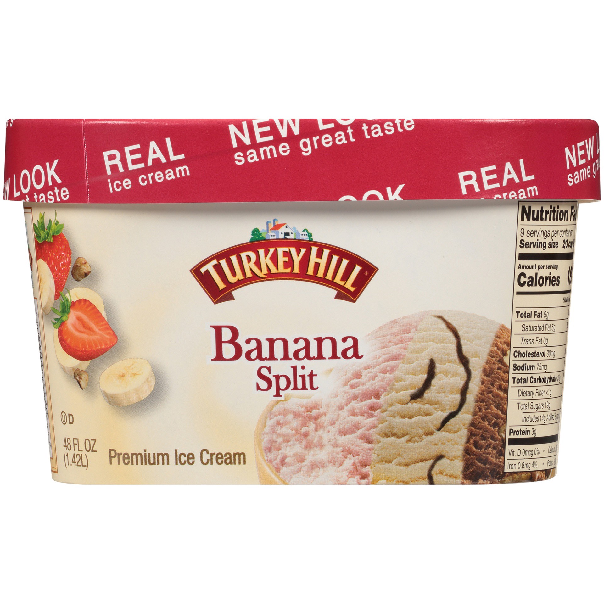 slide 8 of 8, Turkey Hill Banana Split, 48 fl oz