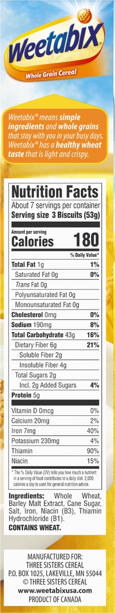 slide 13 of 14, Weetabix Biscuits Whole Grain Cereal, 14 OZ Box, 14 oz