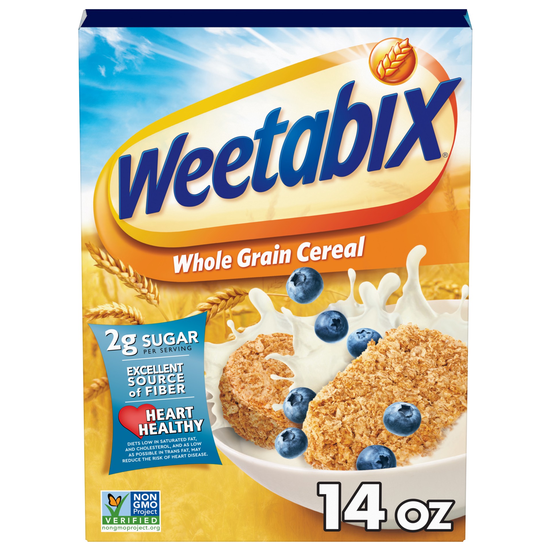 slide 1 of 14, Weetabix Biscuits Whole Grain Cereal, 14 OZ Box, 14 oz