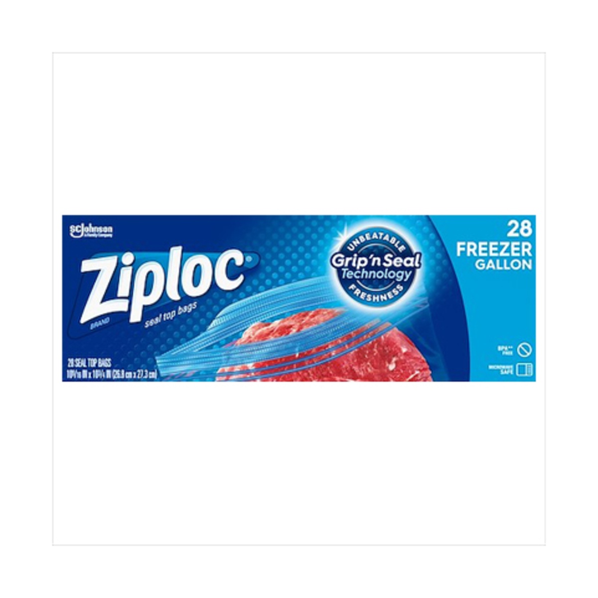slide 1 of 8, Ziploc Freezer Bags Double Zipper Gallon Value Pack, 28 ct