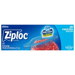 Ziploc Freezer Gallon Bags with Grip 'n Seal Technology - 28ct