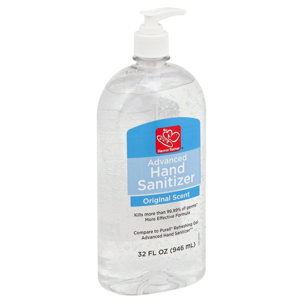 slide 1 of 4, Harris Teeter Advanced Hand Sanitizer Original Scent, 32 oz