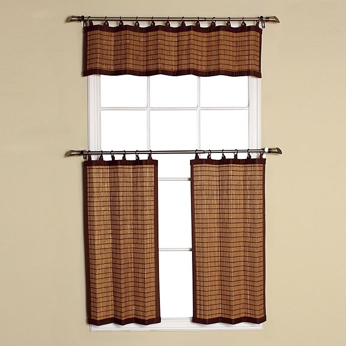 slide 1 of 1, Versailles Home Fashions Easy Glide All-Natural Bamboo Ring Top Window Curtain Valance, 1 ct