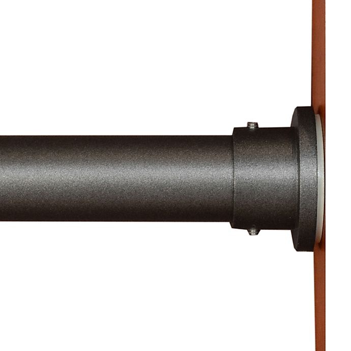 slide 1 of 3, Versailles Home Fashions DUO Stainless Steel 28 to Adjustable Tension Rod - Graphite, 28-48 in