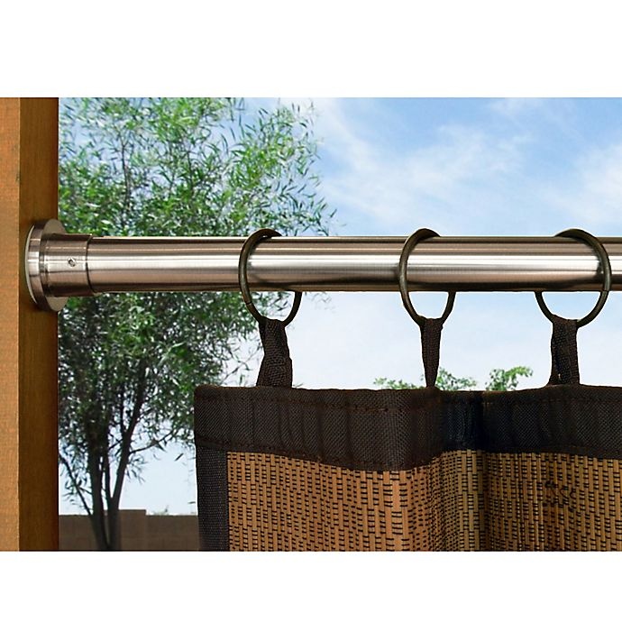 slide 2 of 3, Versailles Home Fashions DUO Stainless Steel 48 to Adjustable Tension Rod - Brushed Nickel, 48-86 in