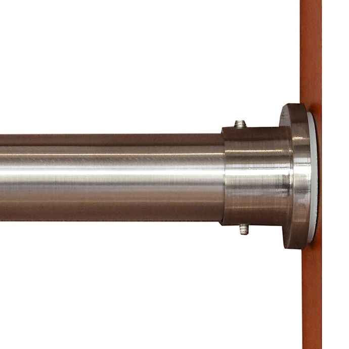 slide 1 of 3, Versailles Home Fashions DUO Stainless Steel 48 to Adjustable Tension Rod - Brushed Nickel, 48-86 in