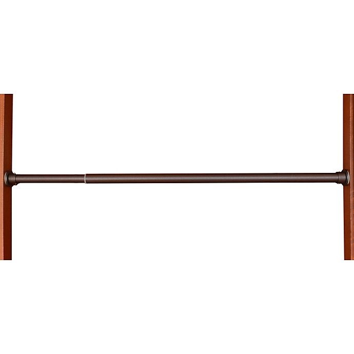 slide 2 of 3, Versailles Home Fashions DUO Stainless Steel 86 to Adjustable Tension Rod - Bronze, 144 in