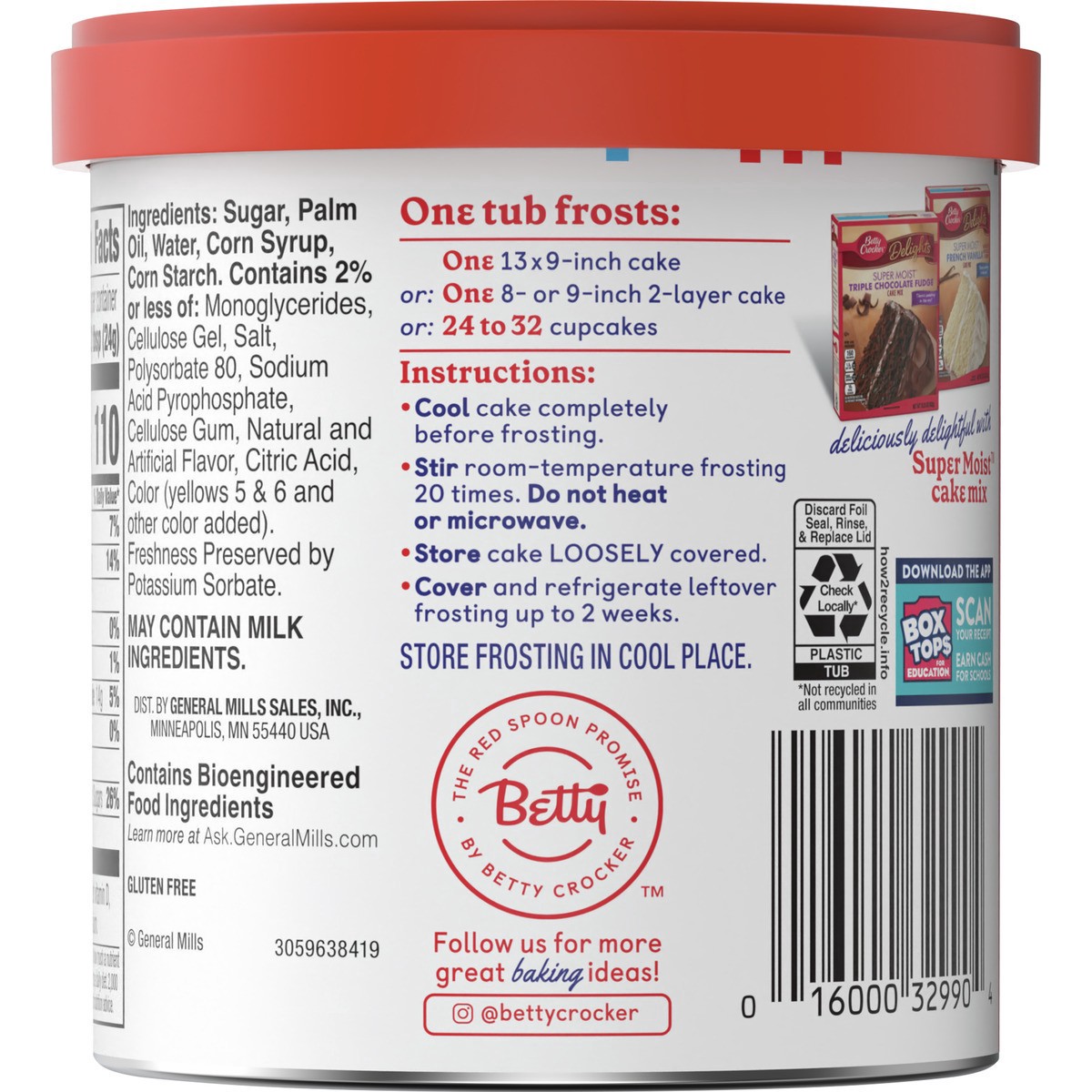 slide 8 of 12, Betty Crocker Frosting, 12 oz