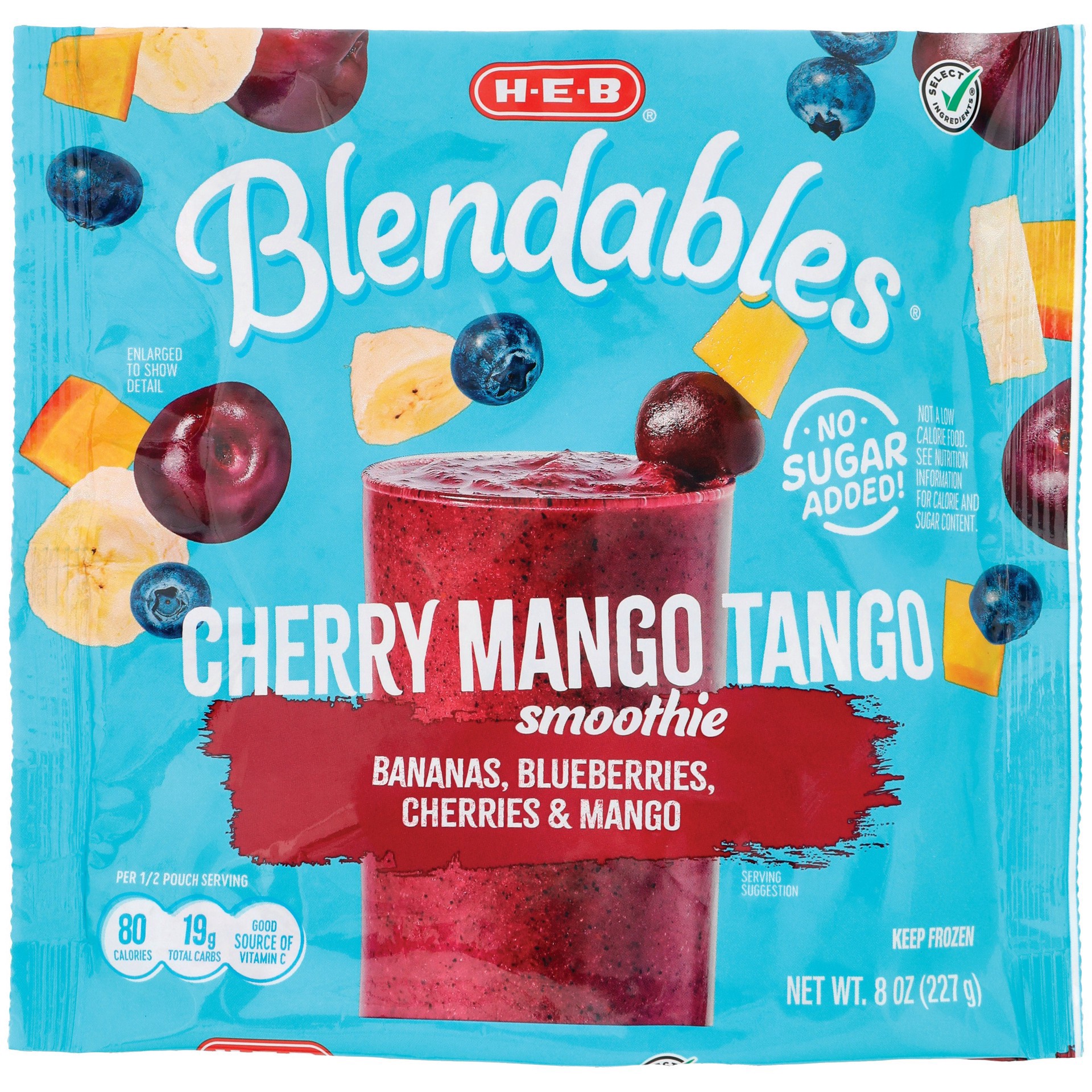 slide 1 of 1, H-E-B Blendables Cherry Mango Tango Smoothie, 8 oz