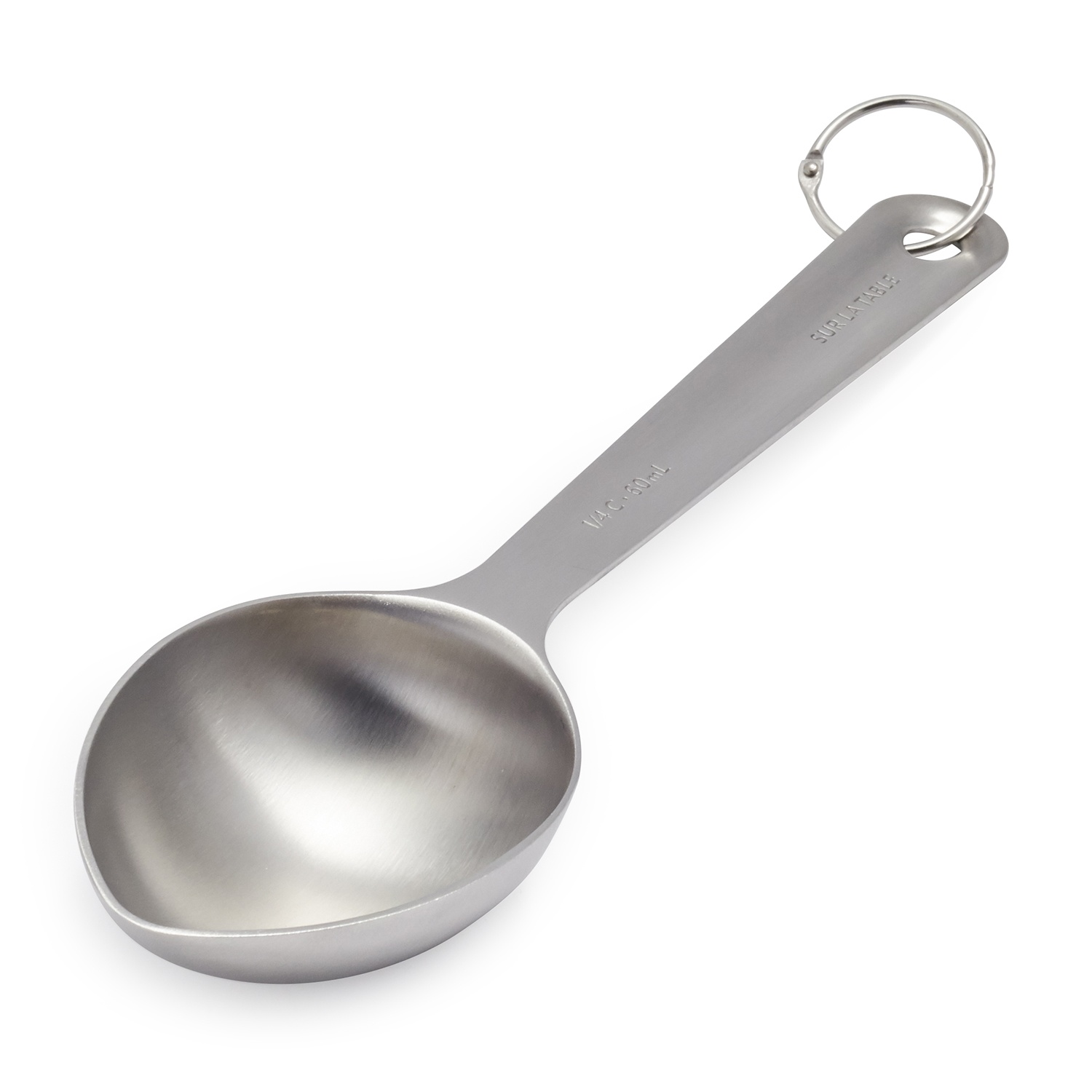 slide 1 of 1, Sur La Table Stainless Steel Measuring Scoops, 1/4 cup