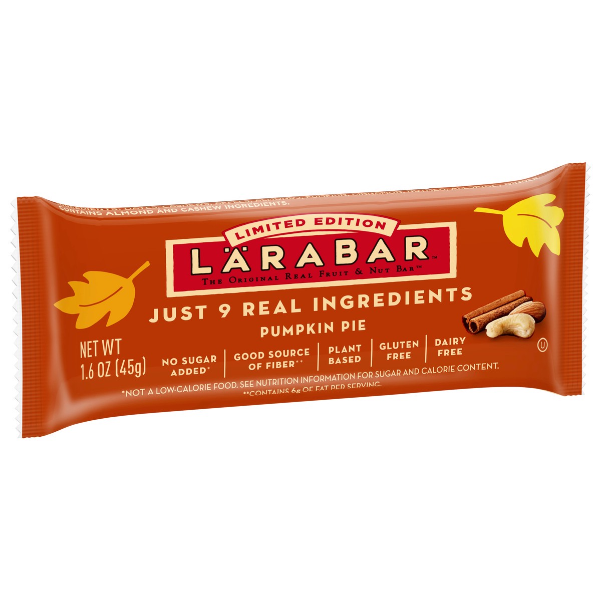 slide 2 of 9, LÄRABAR Pumpkin Pie Fruit & Nut Bar 1.6 oz Wrapper, 1.6 oz