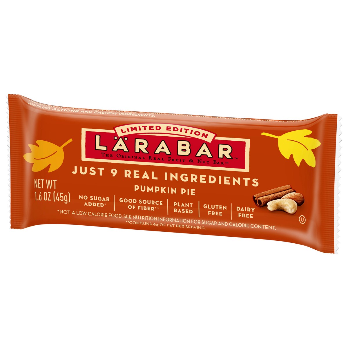 slide 5 of 9, LÄRABAR Pumpkin Pie Fruit & Nut Bar 1.6 oz Wrapper, 1.6 oz