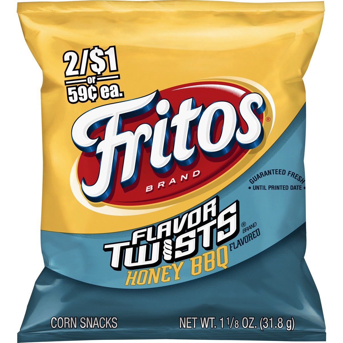 slide 6 of 9, Fritos Flavor Twists Corn Snacks Honey BBQ 1 1/8 Oz, 1.13 oz