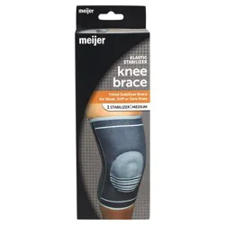 Meijer Elastic Stabilizer Knee Brace, Grey Two-Tone, Medium, 1 Ct