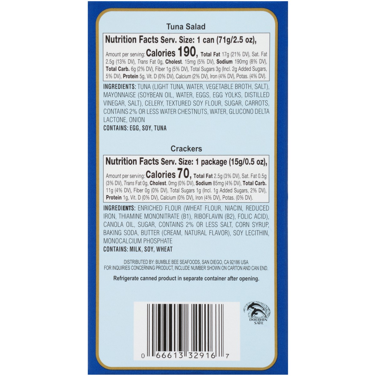 slide 2 of 9, Brunswick Rte Tuna Salad Kit, 3 oz