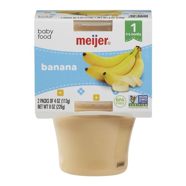 slide 1 of 5, Meijer Baby Food Banana of, 2 ct, 4 oz