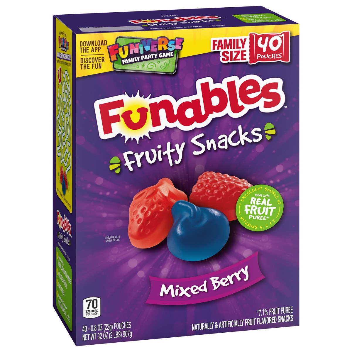 slide 4 of 9, Funables 05487 159513 Mixed Berry Funiverse Fruity Snacks 40ct, 40 ct, 0.8 oz