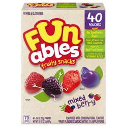 Funables Mixed Berry Fruity Snacks 40 - 0.8 oz Pouches