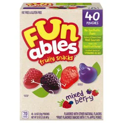 Funables Mixed Berry Fruity Snacks 40 - 0.8 oz Pouches