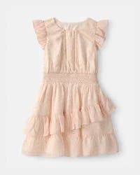 Carters Girls Floral Smocked Dress - Pink Floral 14