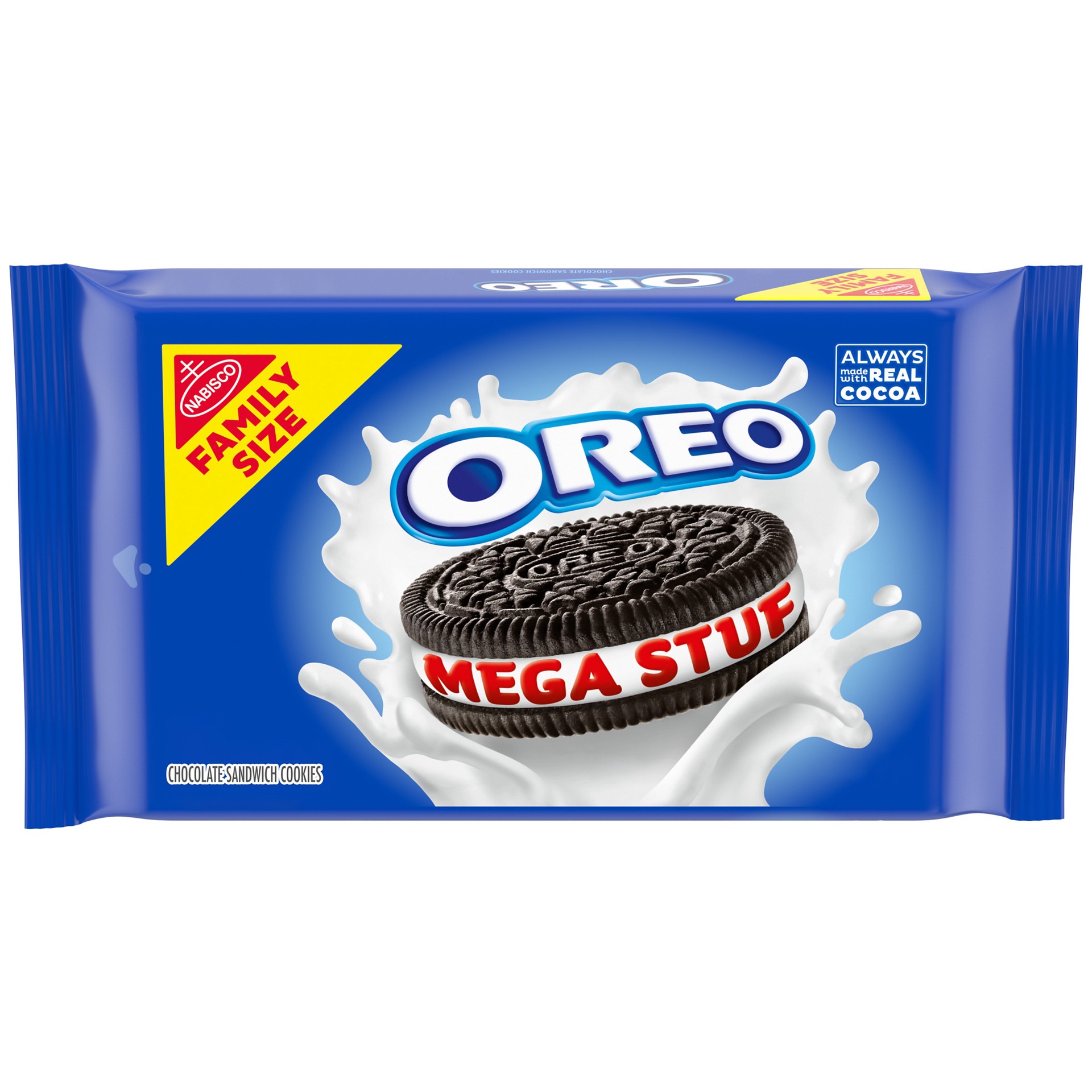 slide 1 of 5, OREO Mega Stuf Family Size Sandwich Cookies - 17.6oz, 17.6 oz