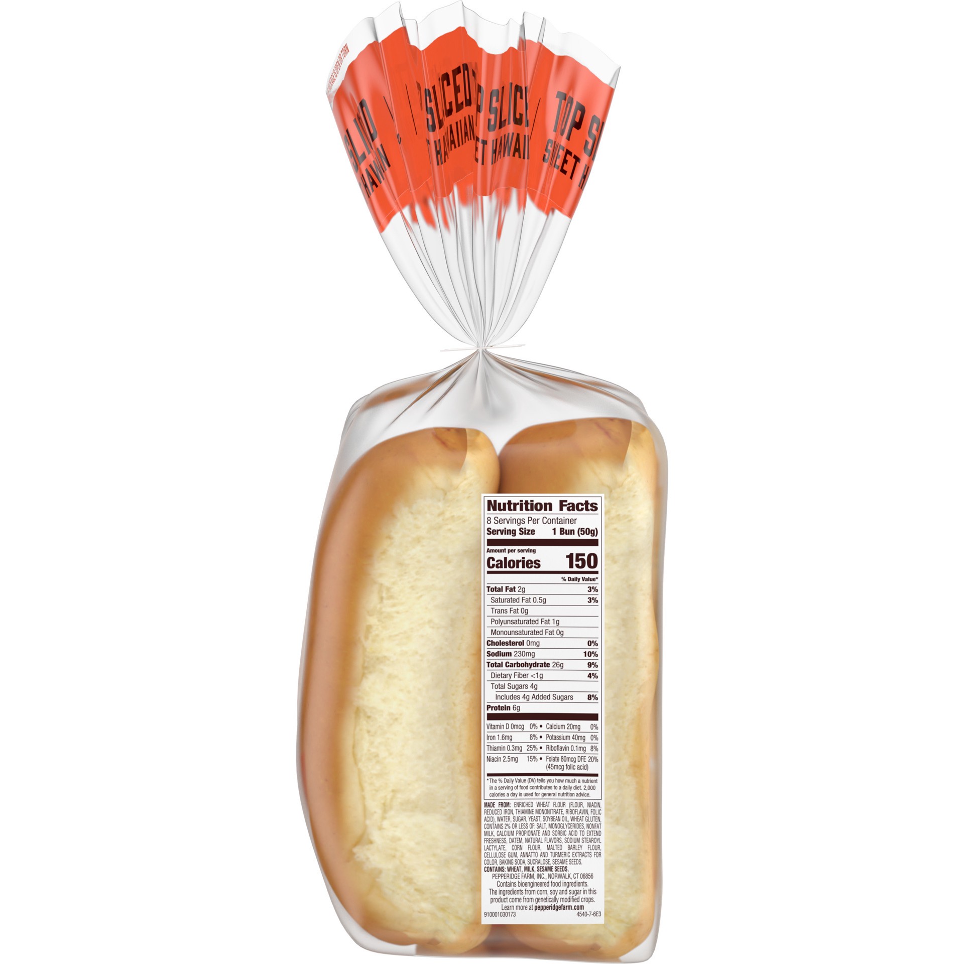 slide 7 of 8, Pepperidge Farm Top Sliced Sweet Hawaiian Hot Dog Buns, 14.000 oz