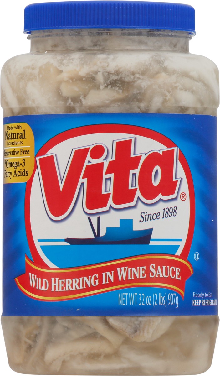 slide 5 of 9, Vita Wild Herring in Wine Sauce 32 oz, 32 oz