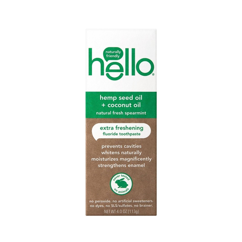 slide 8 of 12, hello Hemp Seed Oil Fluoride Toothpaste, 4 oz