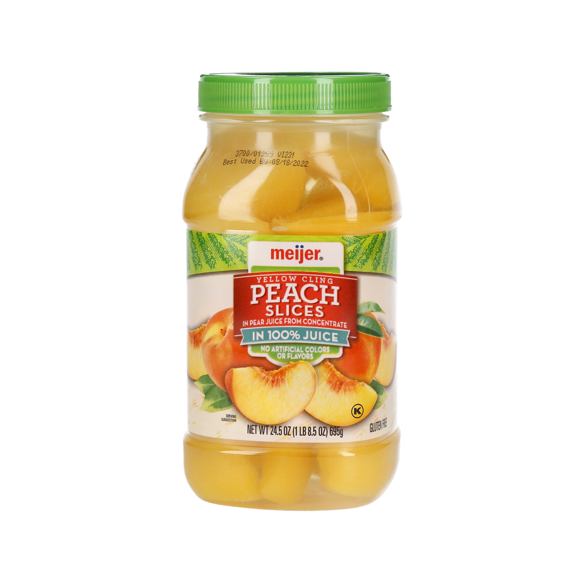 slide 1 of 4, Meijer Sliced Peaches in 100% Juice, 24.5 oz