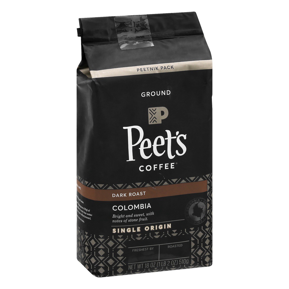 slide 4 of 9, Peet's Single Origin Colombia Dark Roast Ground Coffee - 18 oz, 18 oz