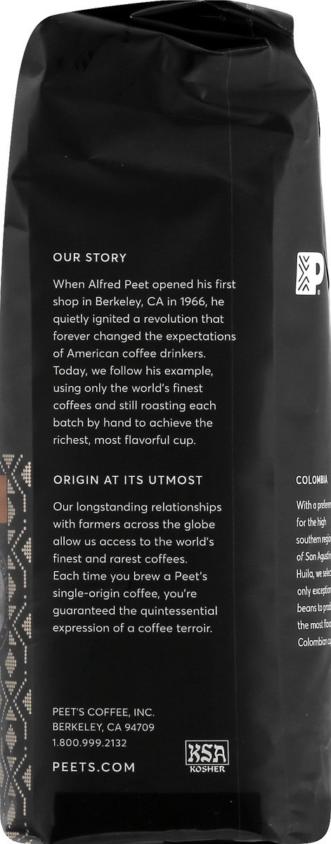 slide 8 of 9, Peet's Single Origin Colombia Dark Roast Ground Coffee - 18 oz, 18 oz