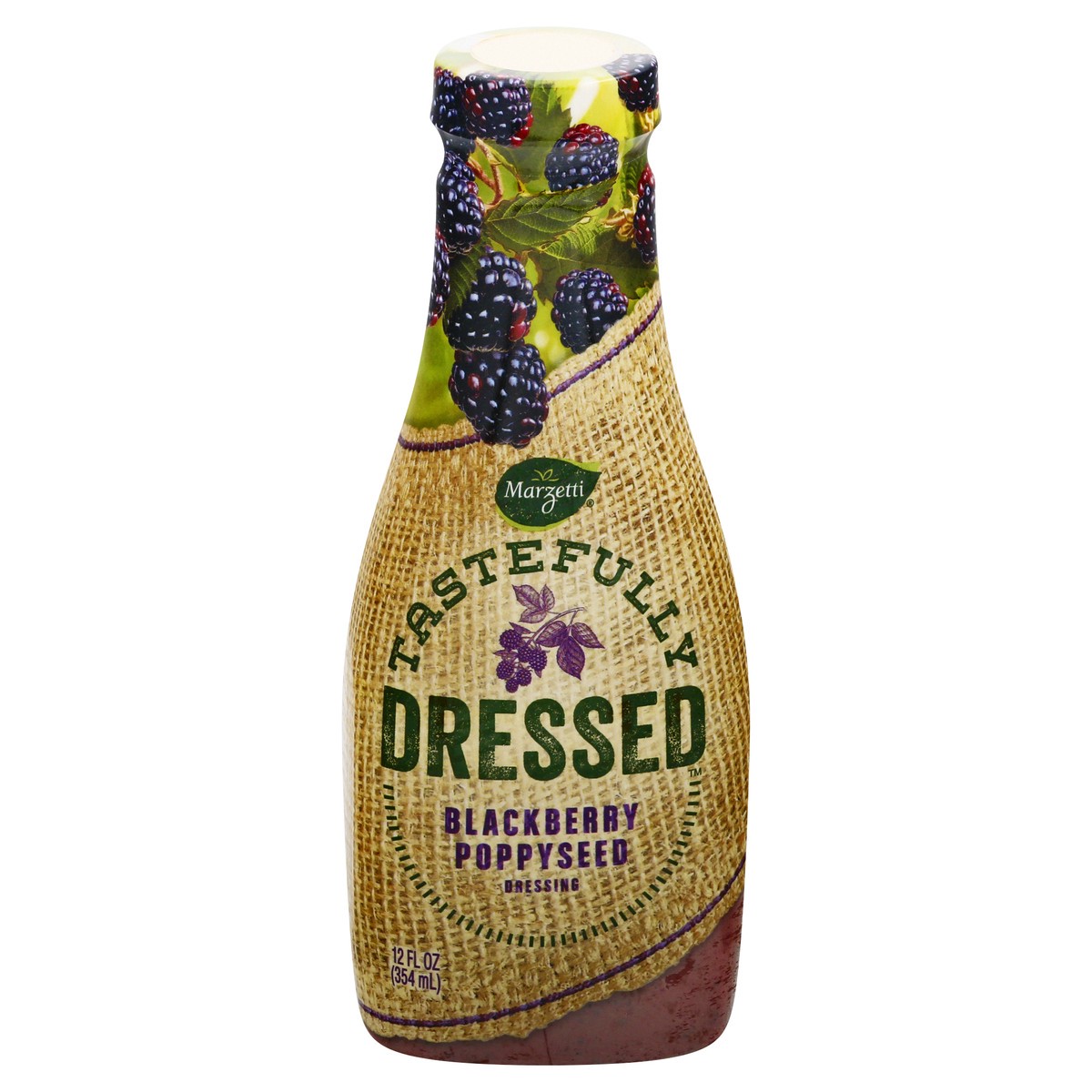 slide 1 of 10, Marzetti Tastefully Dressed Blackberry Poppyseed Dressing, 12 fl oz