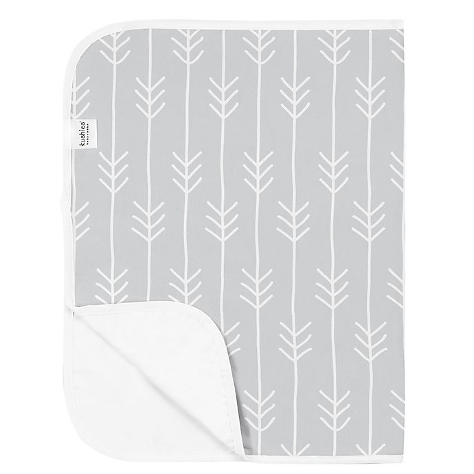 slide 1 of 2, Kushies One Direction Arrows Deluxe Cotton Flannel Changing Pad - Grey, 1 ct