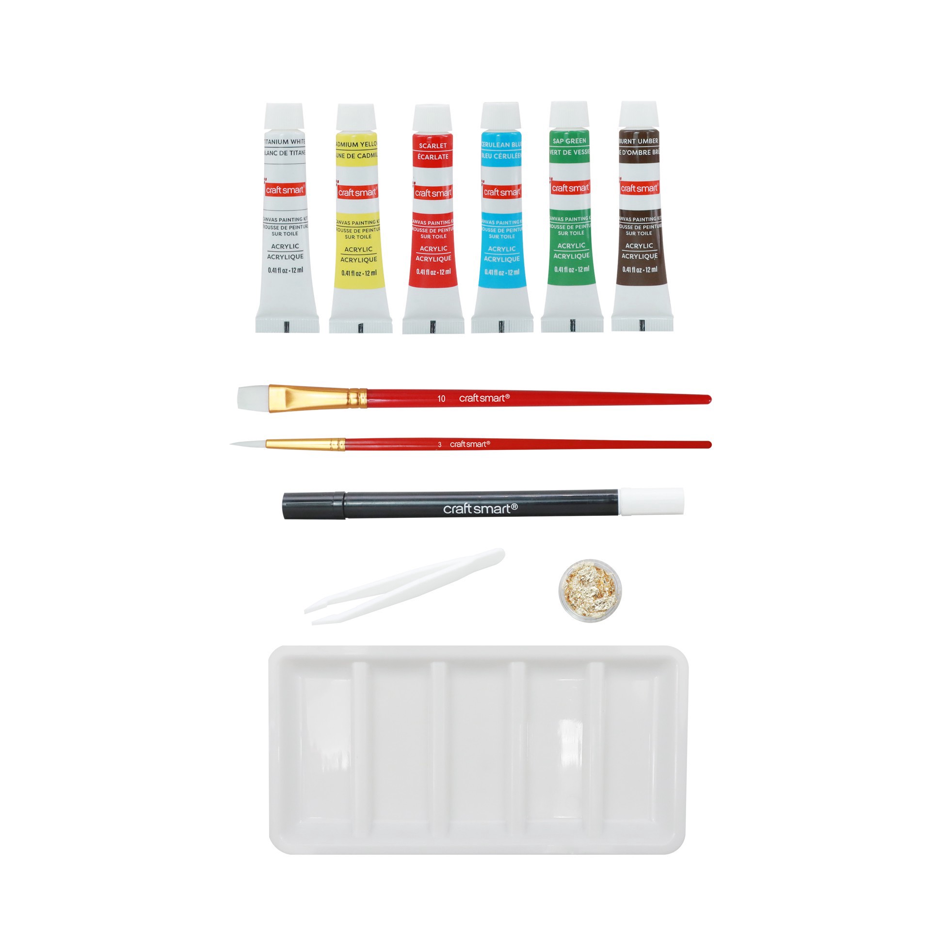 slide 2 of 5, 8" X 10" Floral Canvas Painting Kit By Craft Smart, 8 in x 10 in