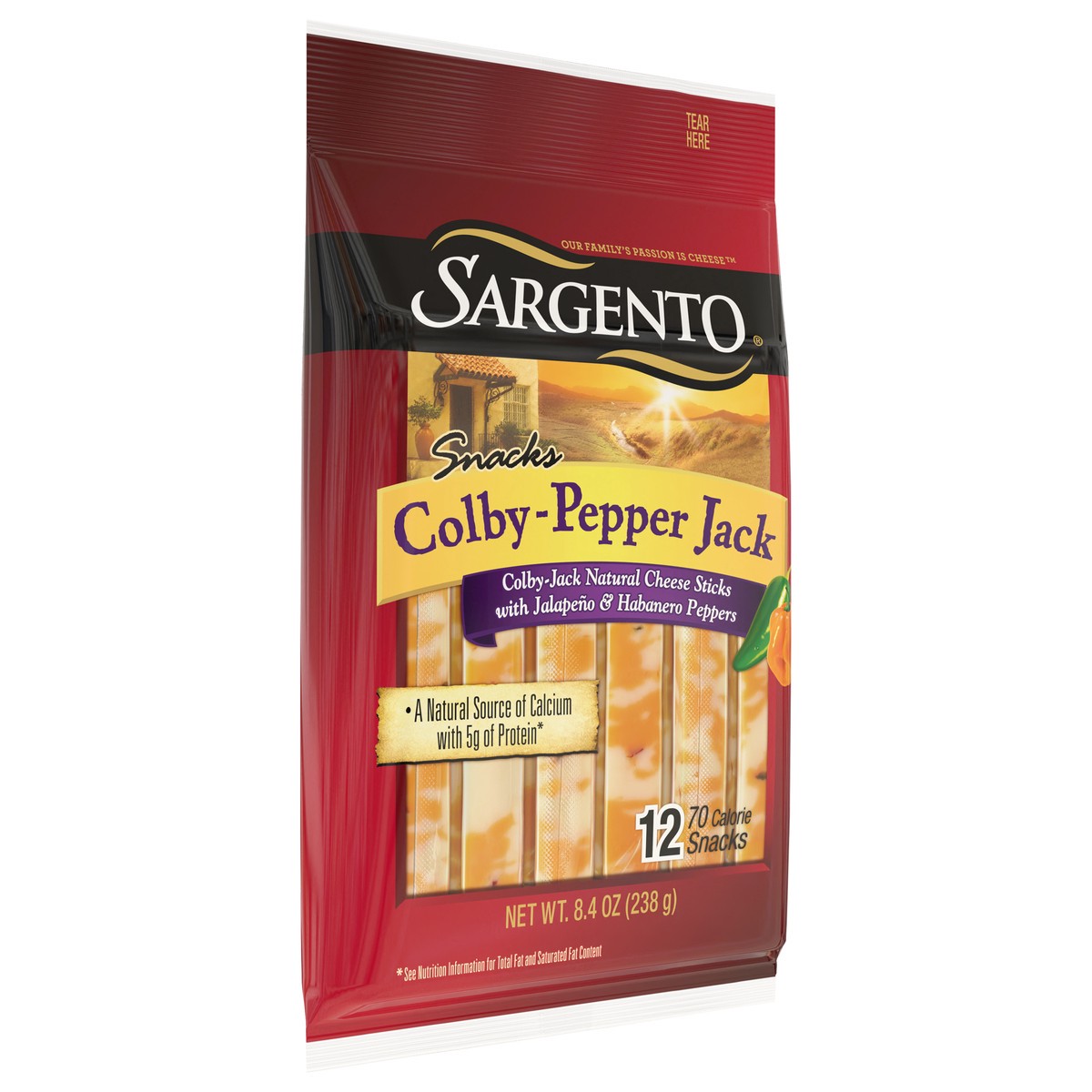 slide 2 of 9, Sargento Natural Colby-Pepper Jack Cheese Sticks - 8.4oz/12ct, 