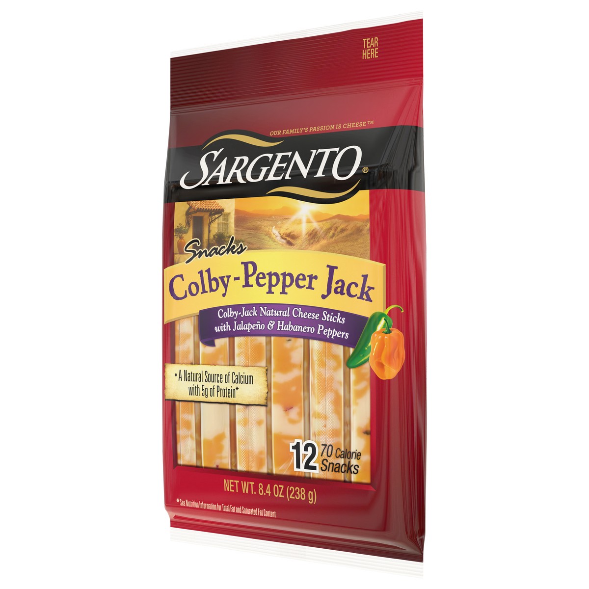 slide 3 of 9, Sargento Natural Colby-Pepper Jack Cheese Sticks - 8.4oz/12ct, 