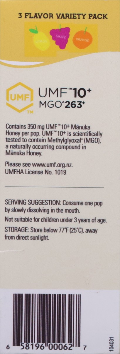 slide 9 of 14, Comvita Kids Manuka Honey Lemon/Orange/Grape Soothing Lollipops 12 ea, 12 ct
