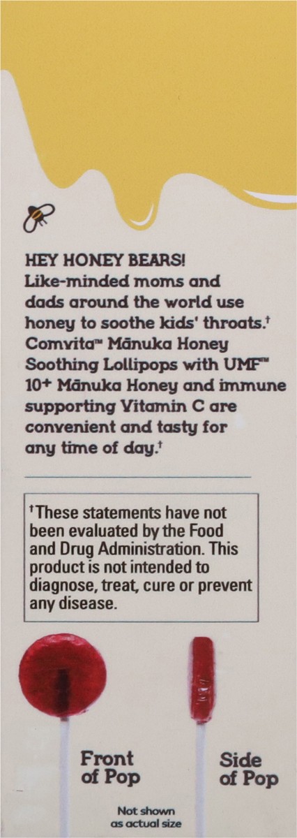 slide 4 of 14, Comvita Kids Manuka Honey Lemon/Orange/Grape Soothing Lollipops 12 ea, 12 ct
