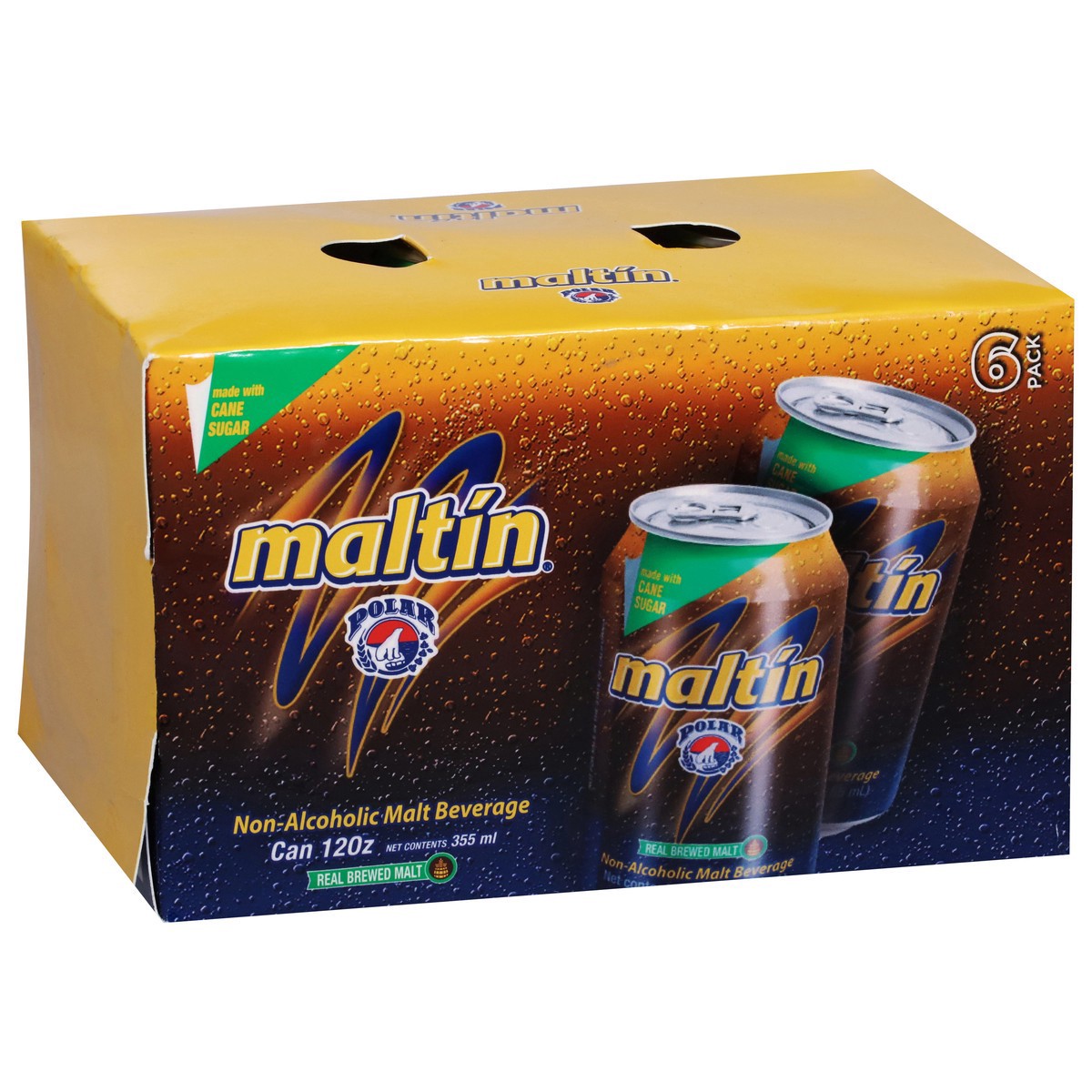 slide 6 of 11, Maltin Polar Non-Alcoholic Malt Beverage 6 - 12 oz Cans, 6 ct