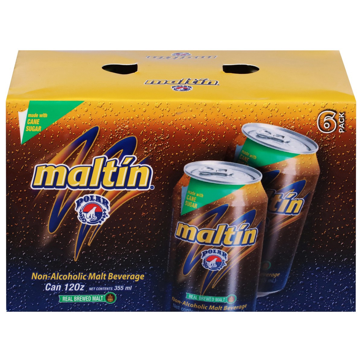 slide 11 of 11, Maltin Polar Non-Alcoholic Malt Beverage 6 - 12 oz Cans, 6 ct